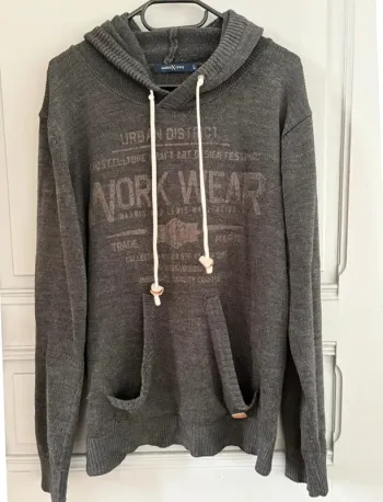 Sweat à capuche homme L gris