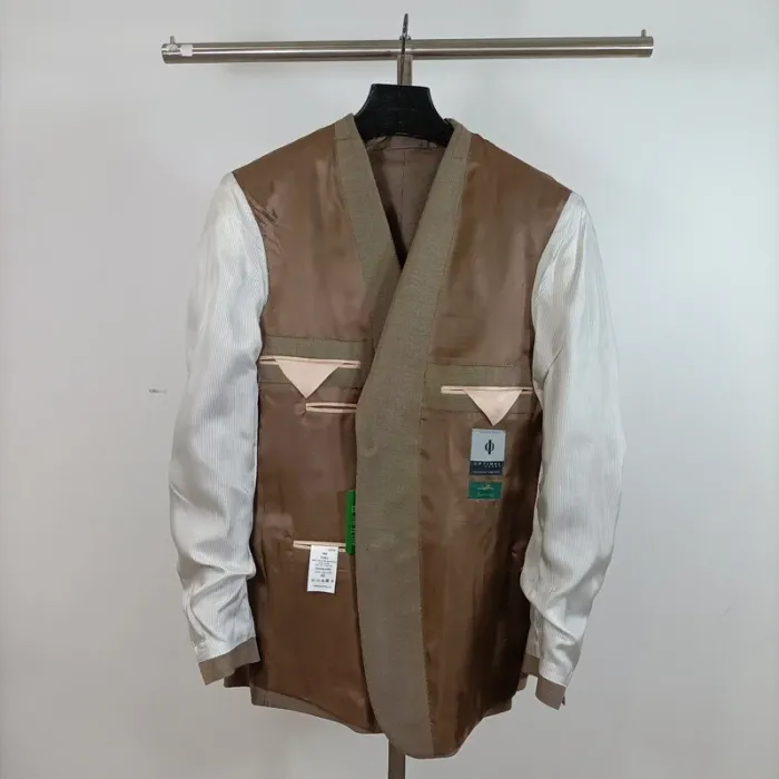 Veste de costume beige Optimal en bambou - Taille 52 A491 - photo numéro 14