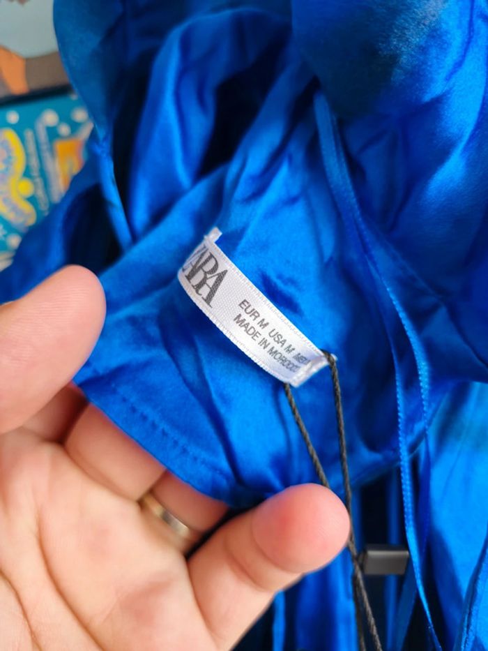Robe Bleu Marine Zara Taille M - photo numéro 4