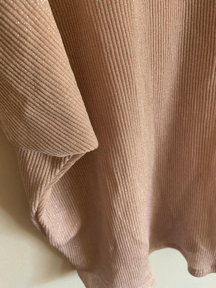 Femme - Tshirt/top pailleté rose poudré - photo numéro 5