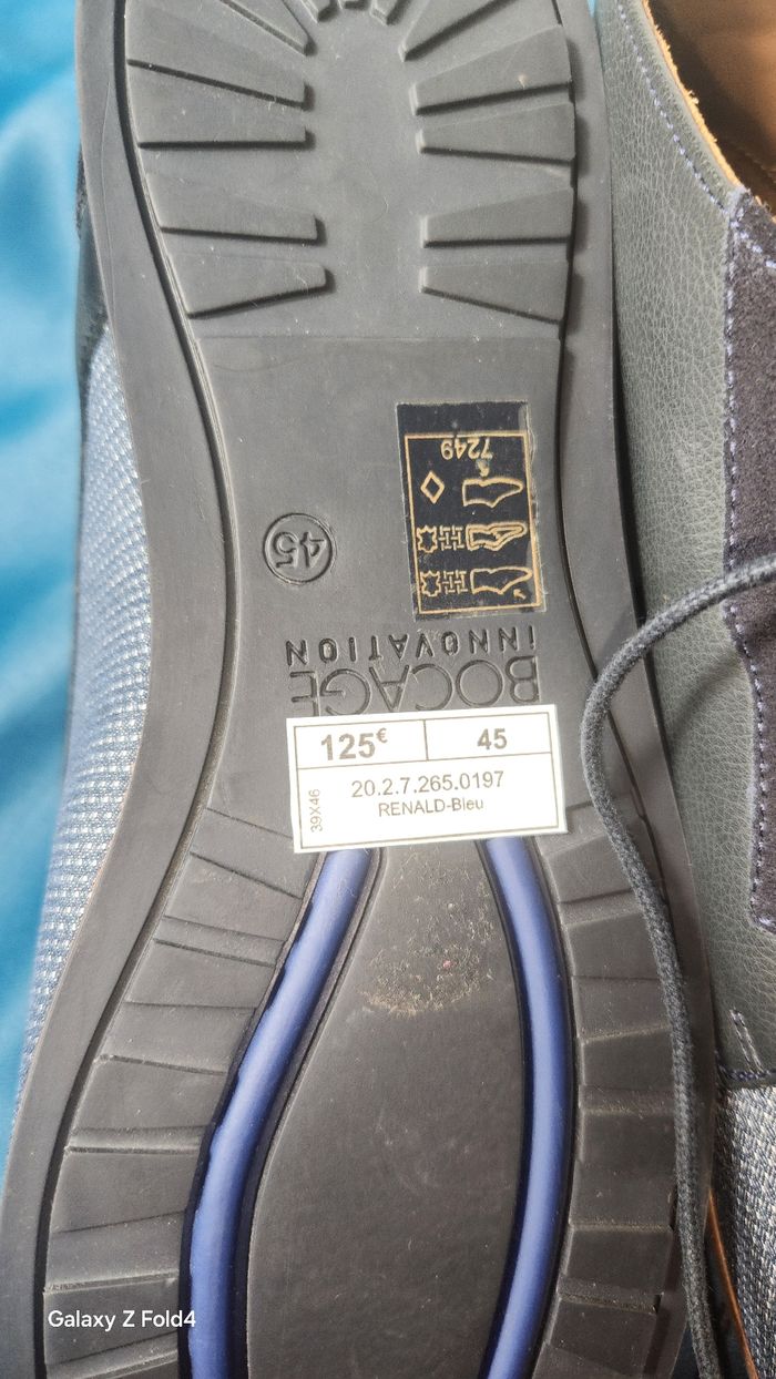 🌹pièce unique ! boots bocage renald bleu - pointure 45 - neuf - photo numéro 6