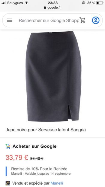 Jupe noire Lafont