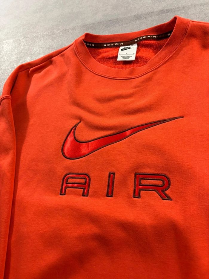 Nike - Air - Sweat ras de cou à logo brodé oversize - Rouge/ Orange - Taille M - photo numéro 2
