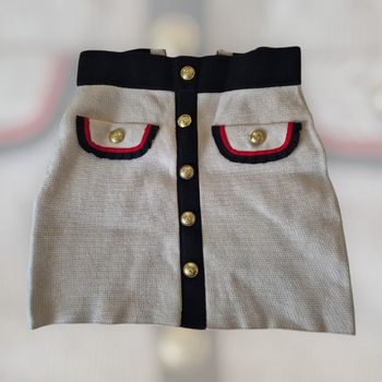 Jupe maje en maille esprit couture