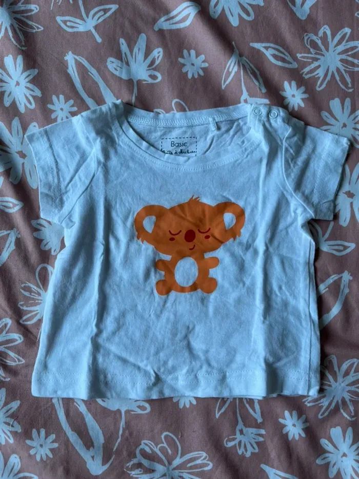 T-shirt blanc 6 mois