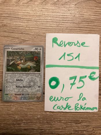 carte Pokémon canarticho reverse 083/165 EV3.5 collection 151 FR neuf sortie de booster