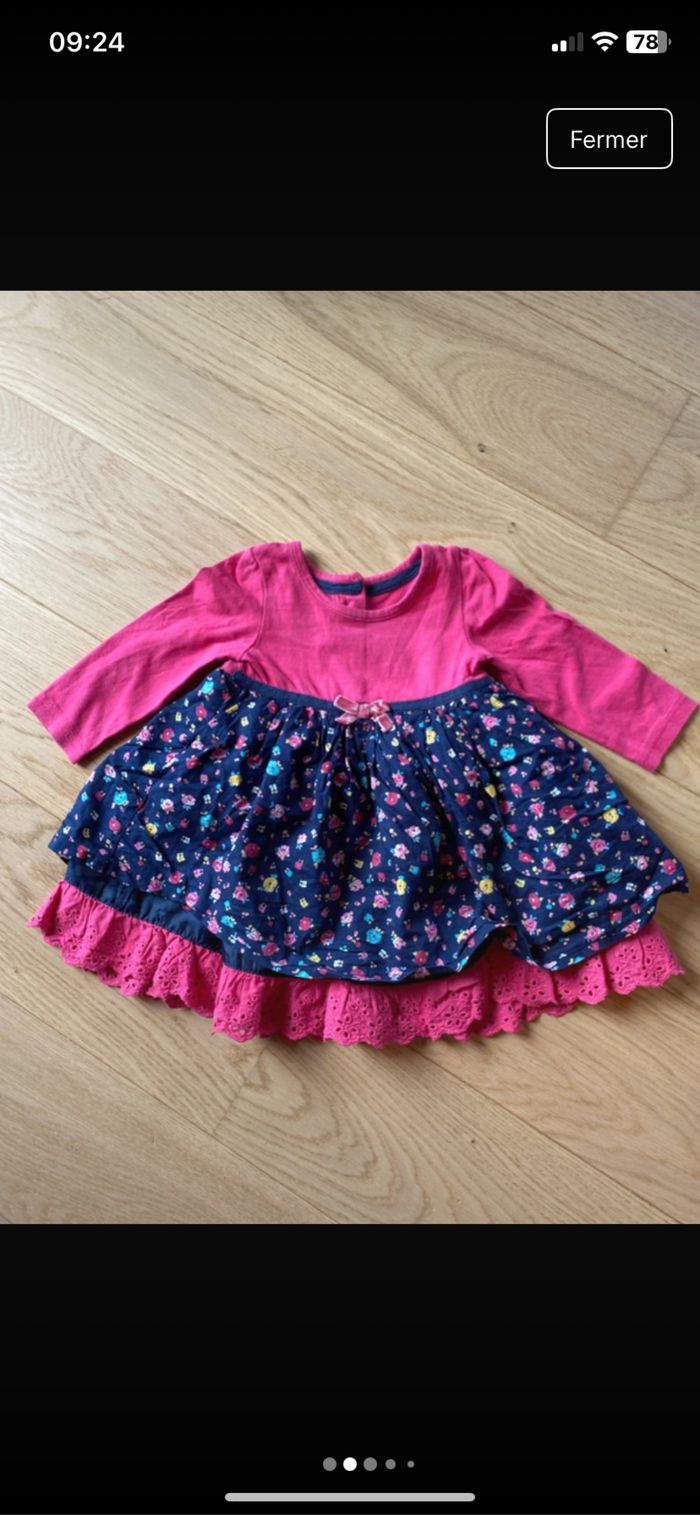 Lot 3 tenues/ ensemble fille 3-6 mois printemps - photo numéro 2