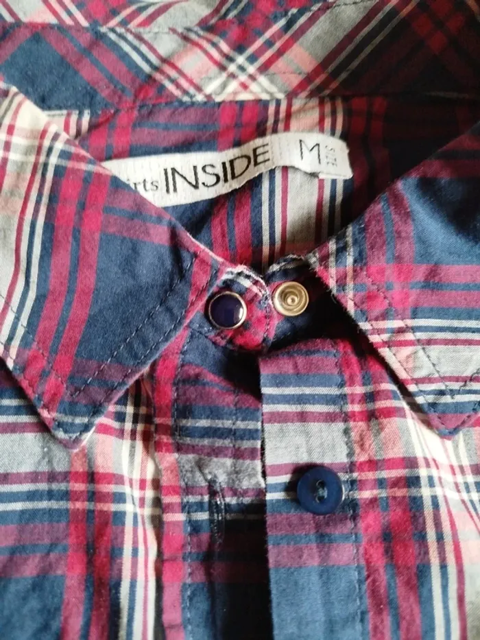Chemise à carreaux manches longues femme Inside taille M - photo numéro 5