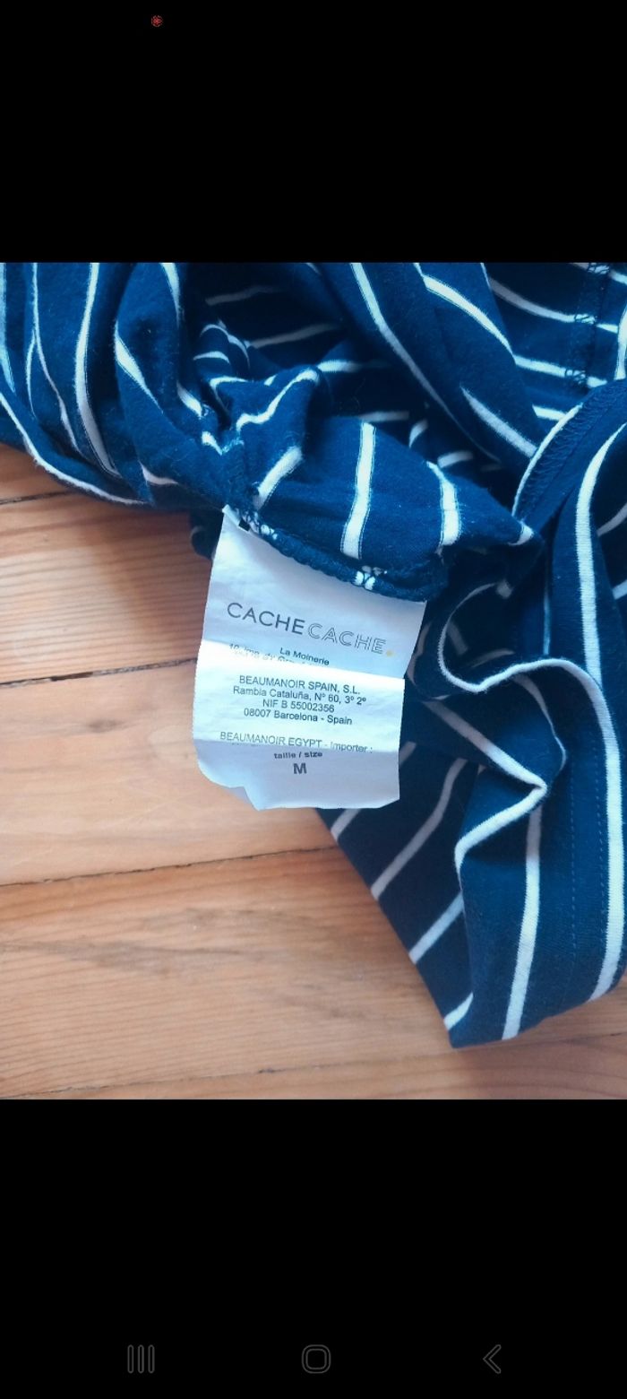 T-shirt manche mi-longue type marinière - photo numéro 3