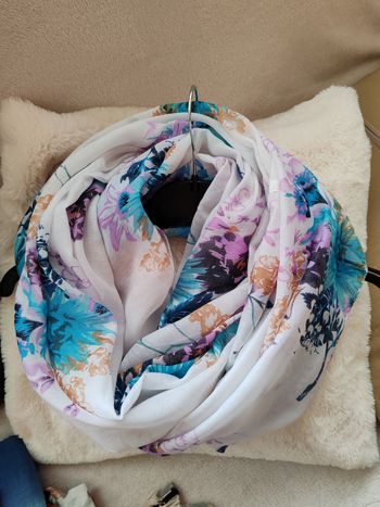 Foulard tube fleuri