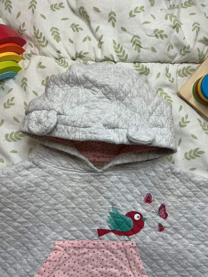 Poncho à capuche gris poche devant boîte à malices 18 mois - photo numéro 6