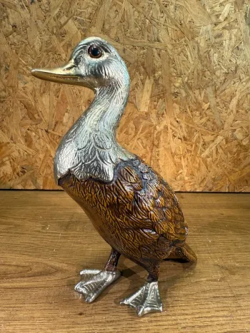 Sculpture canard métal
