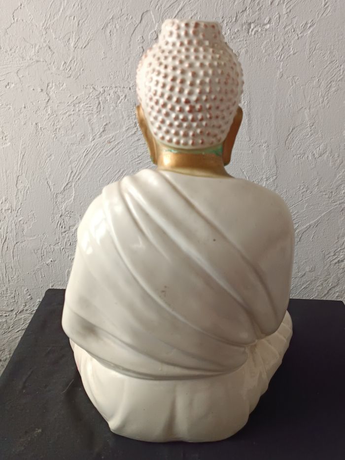 Bouddha blanc Lotus - photo numéro 3