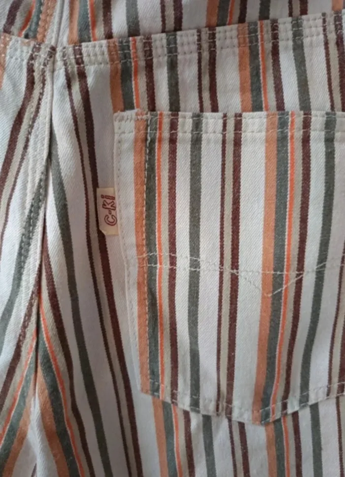 Short vintage t.34 100% coton taille haute - photo numéro 5