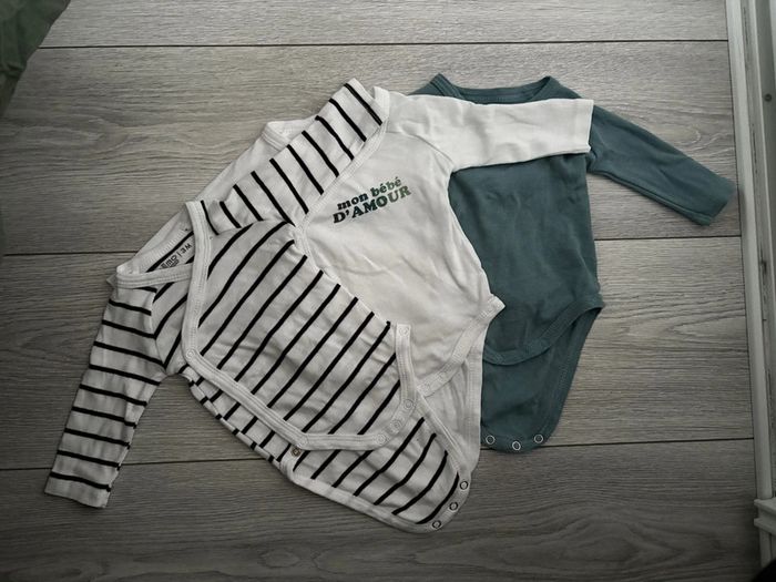 Lot de 3 bodies Gémo