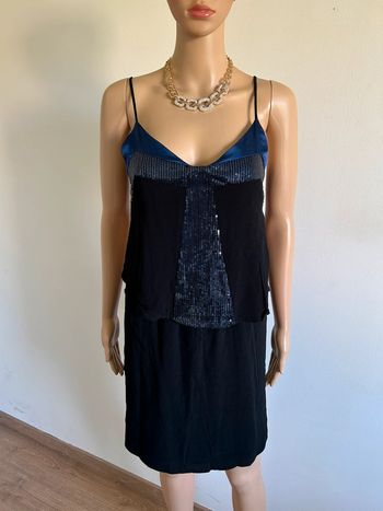 Robe noire et bleue avec sequins Morgan taille 36 jamais portée
