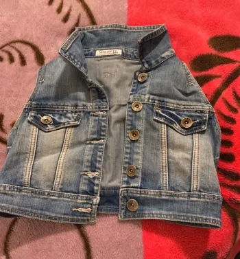 Veste en jeans sans manche miss softy