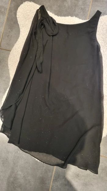 Robe noire NAF NAF 38 M 40 pailletée doublée