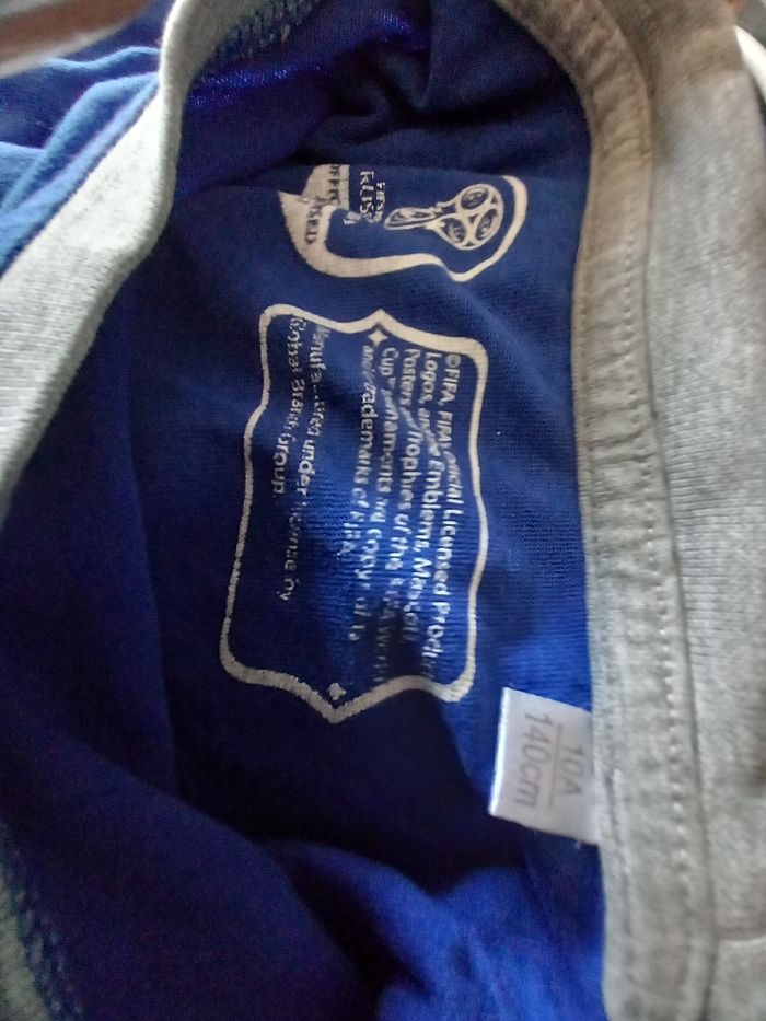 Tee-shirt manches courtes bleu France taille 10 ans - photo numéro 2