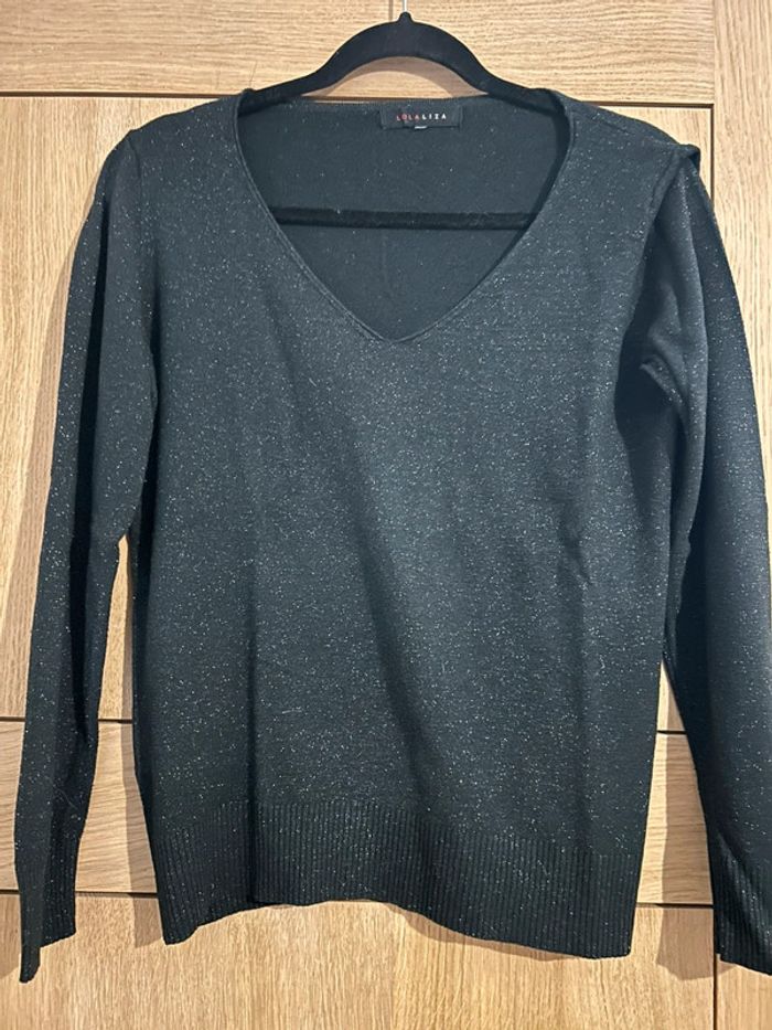 Pull pailleté noir - photo numéro 2