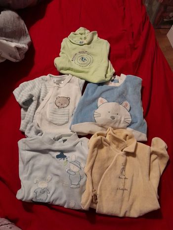 Lot de 5 pyjamas 1 mois