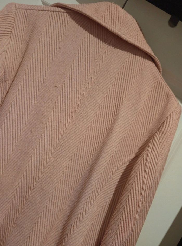 🔝 Manteau d'hiver manches longues Mango rose pâle taille XL 42 en laine polyester viscose et acétate - photo numéro 5