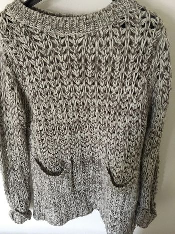 Pull grosse maille Gris Taille taille 36