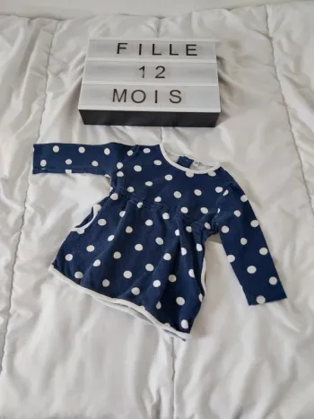 Tunique manche longue fille 12 mois