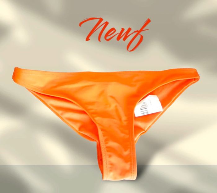 Maillot de bain orange neuf avec étiquette
