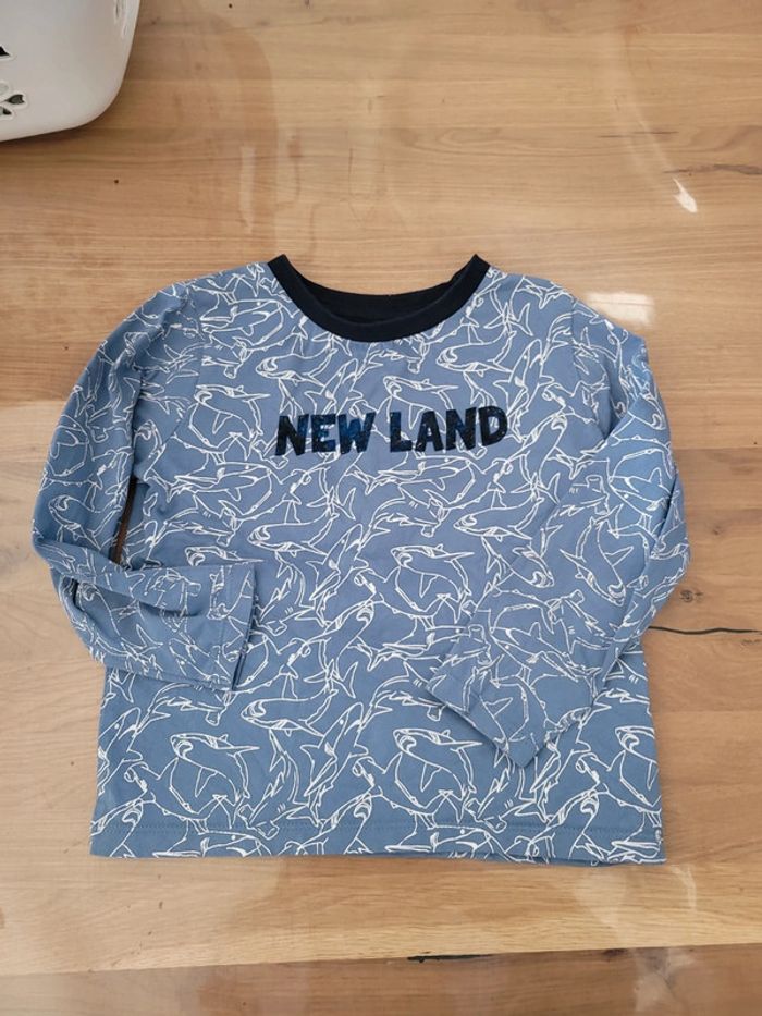 T-shirt bleu imprimé Storytelling 4 ans
