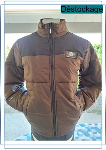 Veste mi saison denim projet marron et noir - taille S - dou0001