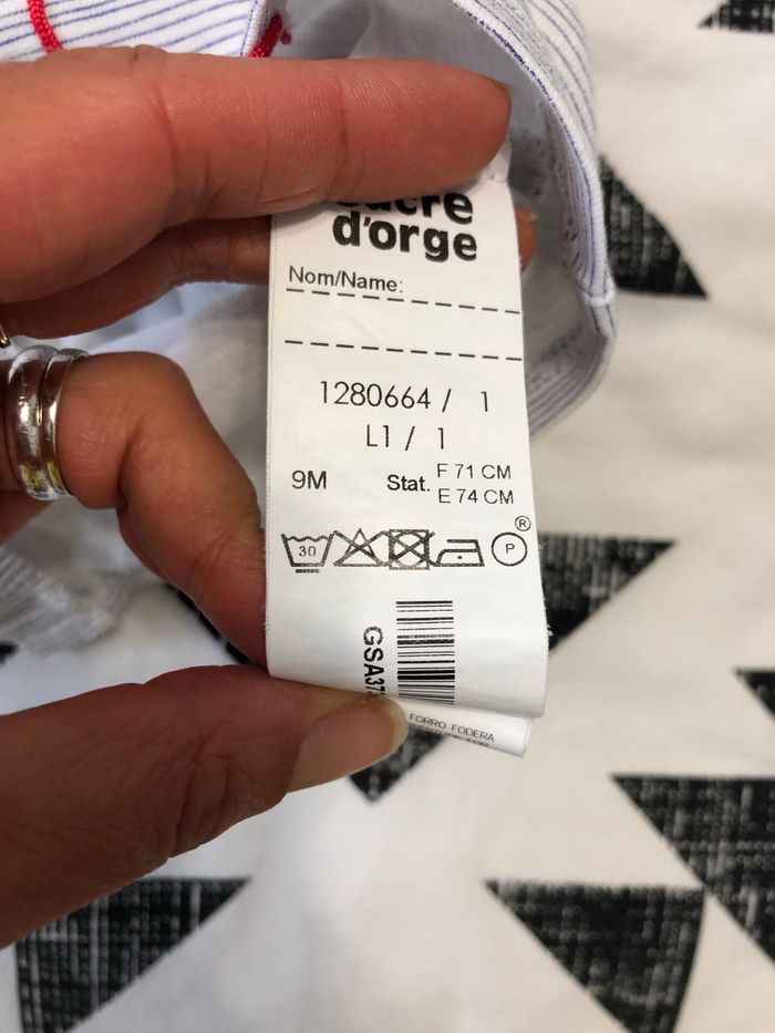 Teeshirt marinière Sucre d’orge 9 mois 74 cm - photo numéro 3