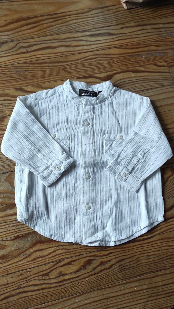 Chemise col mao, bébé garçon, 6 mois