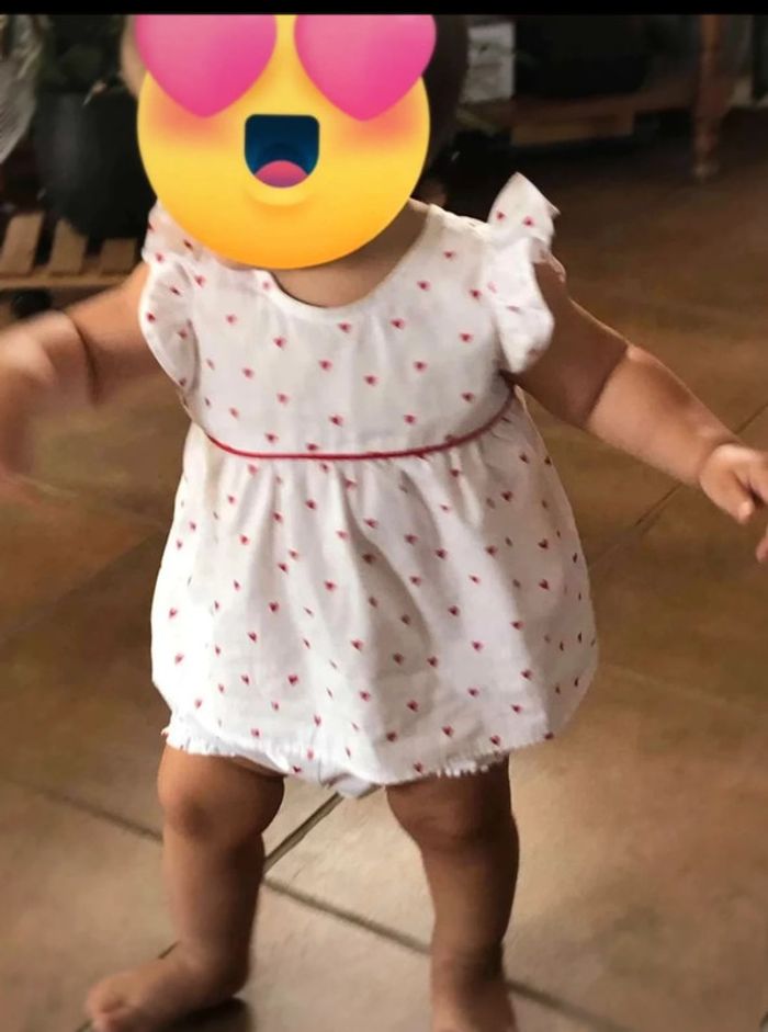 Joli petit ensemble top+boomer pièce unique de couturier - photo numéro 3