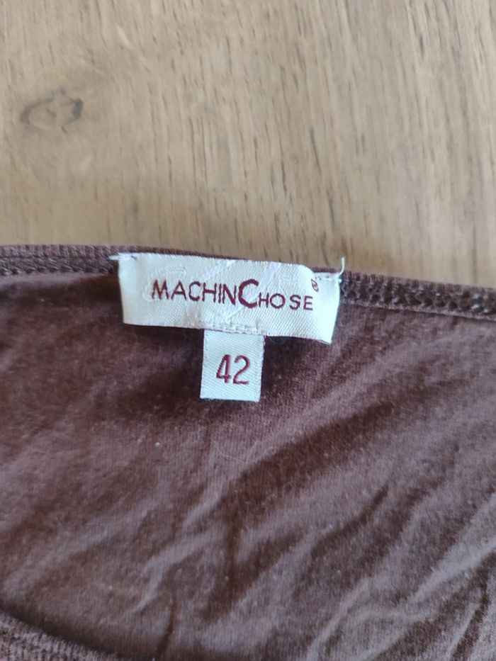 Blouse "Machin Chose" marron T.42 - photo numéro 5