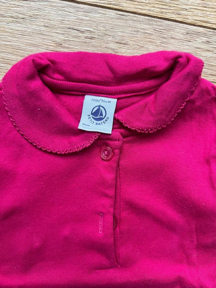 Vends ensemble body col et combinaison rayé pull petit bateau 36 mois très bon état - photo numéro 3