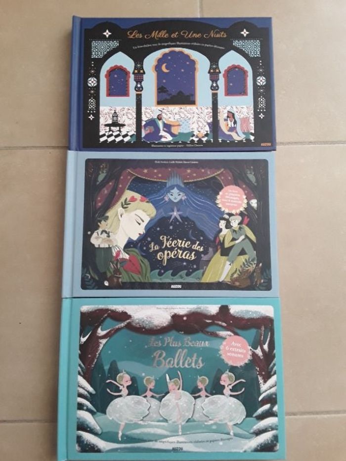 Lot 3 livres mille et une nuits, opéras et ballets éditions AUZOU TBE