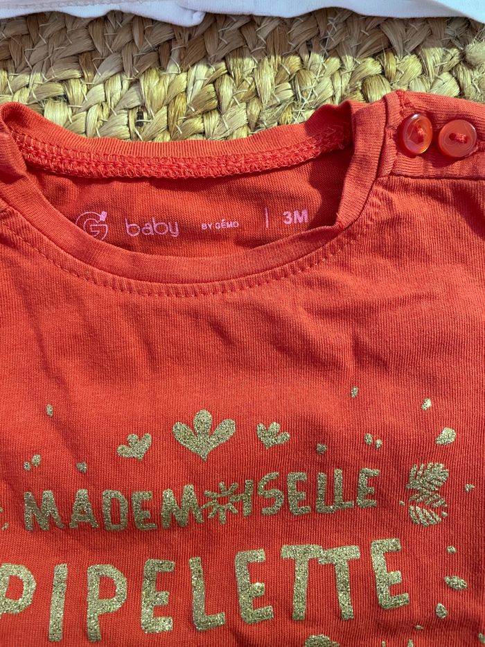 Tee shirt fille 3 mois - photo numéro 3