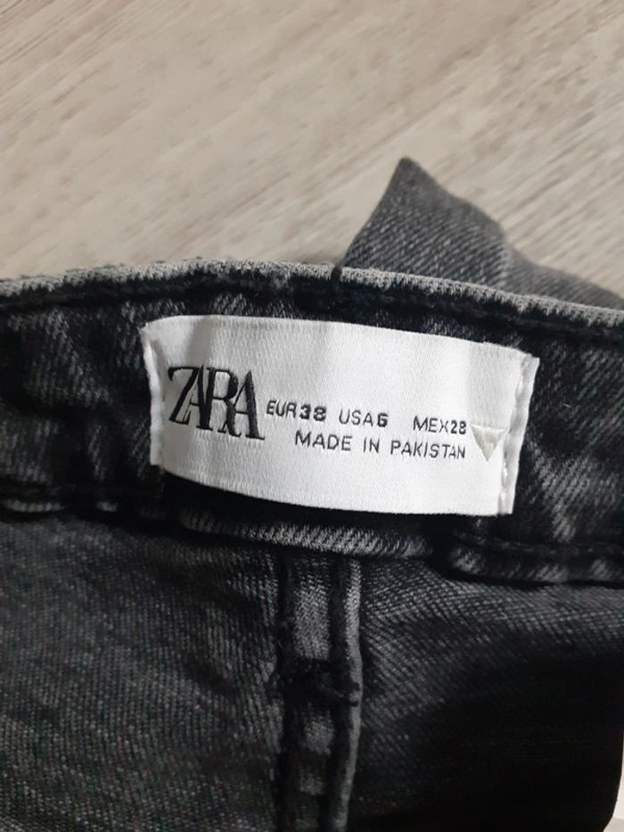 Jeans gris ouvert troué M - photo numéro 4