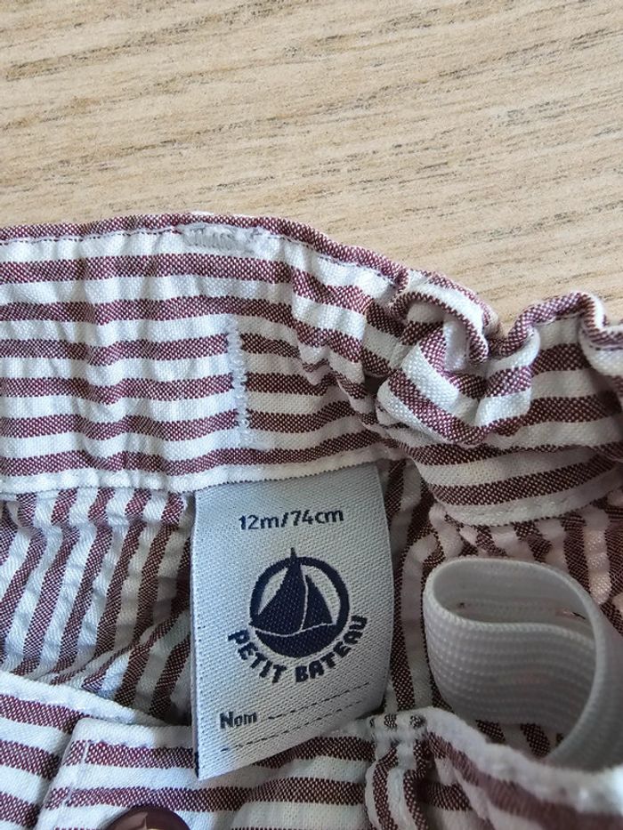 Ensemble t-shirt manches courtes et pantalon léger été Natalys et Petit Bateau 12 mois 74cm - photo numéro 8