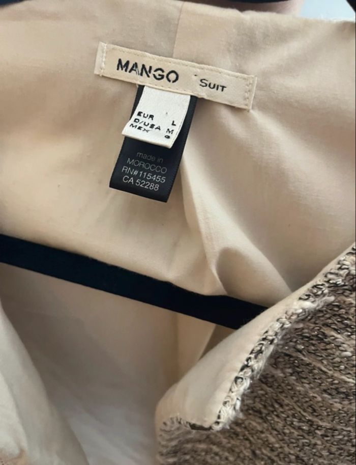 Veste MANGO rayé gris et blanche - photo numéro 3