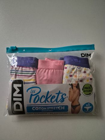 Lot de 3 strings en coton femme