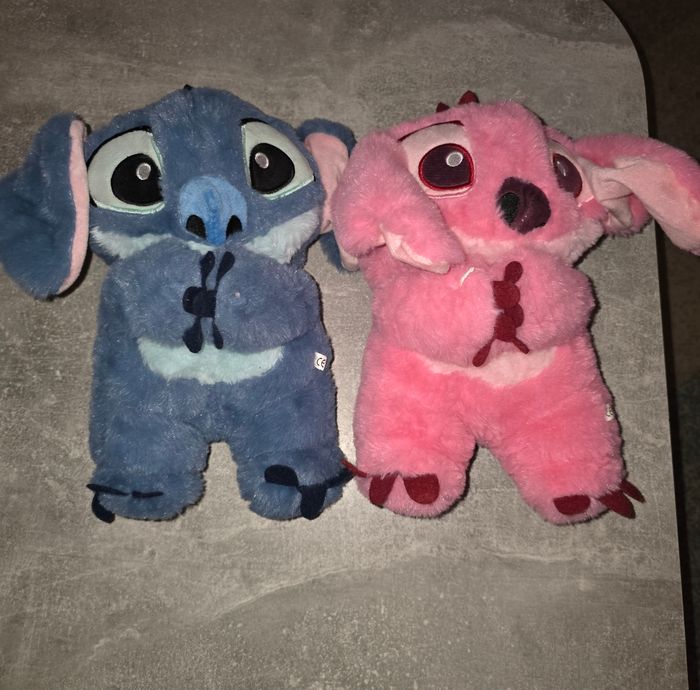 Lot duo peluches animées stitch et angel - photo numéro 2