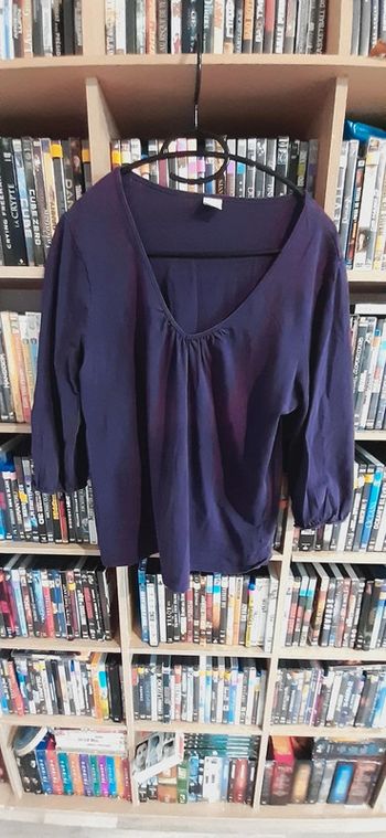 Haut manches 3/4 violet xxl 44