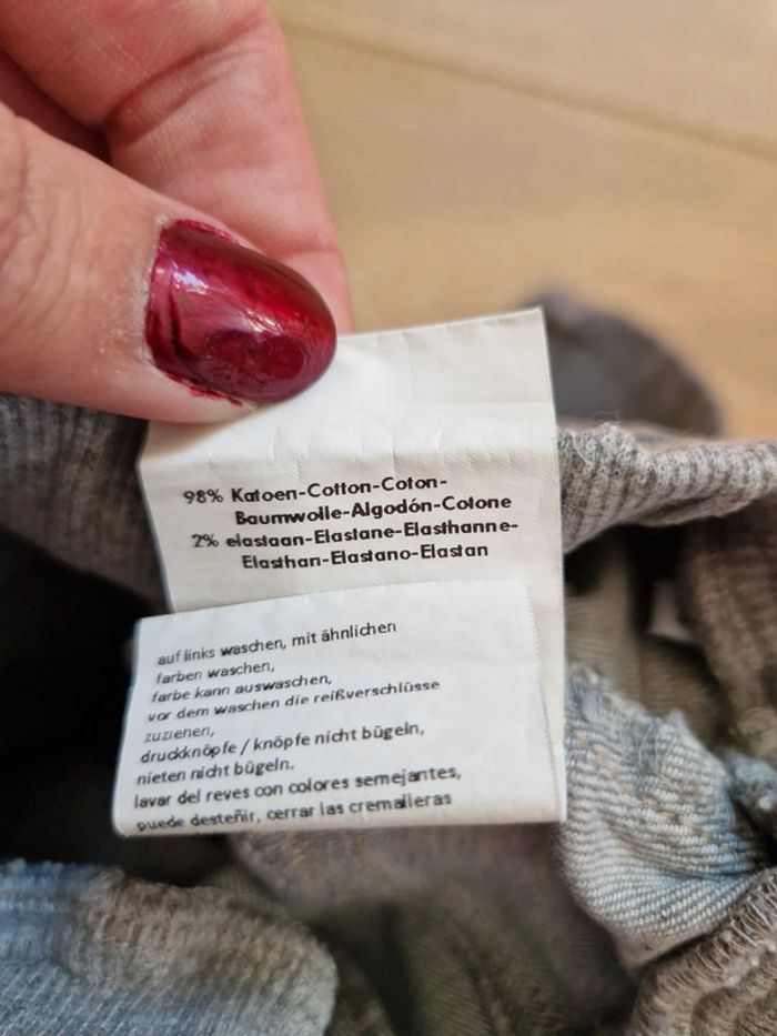Pantalon Jean mixte gymp gris 74 cm - photo numéro 5