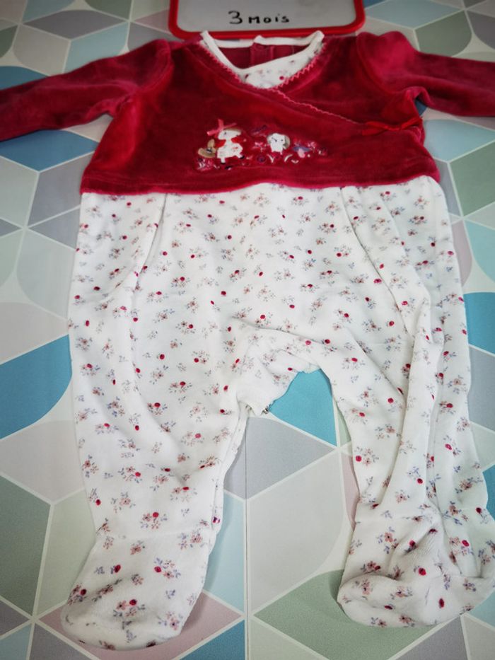 D3071 - pyjama fille 3 mois - photo numéro 2
