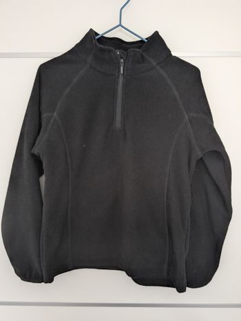 Polaire Noir HTS - Col Montant & Demi-Zip 8 ans