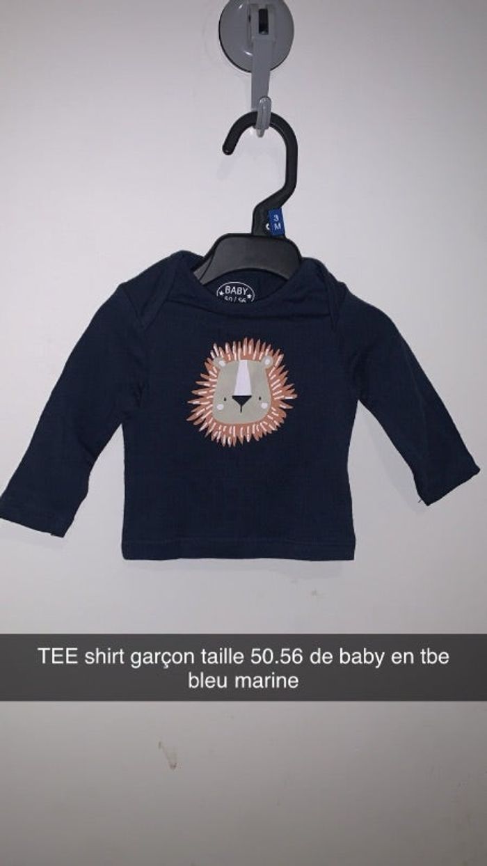 TEE shirt garçon taille 50.56 cm
