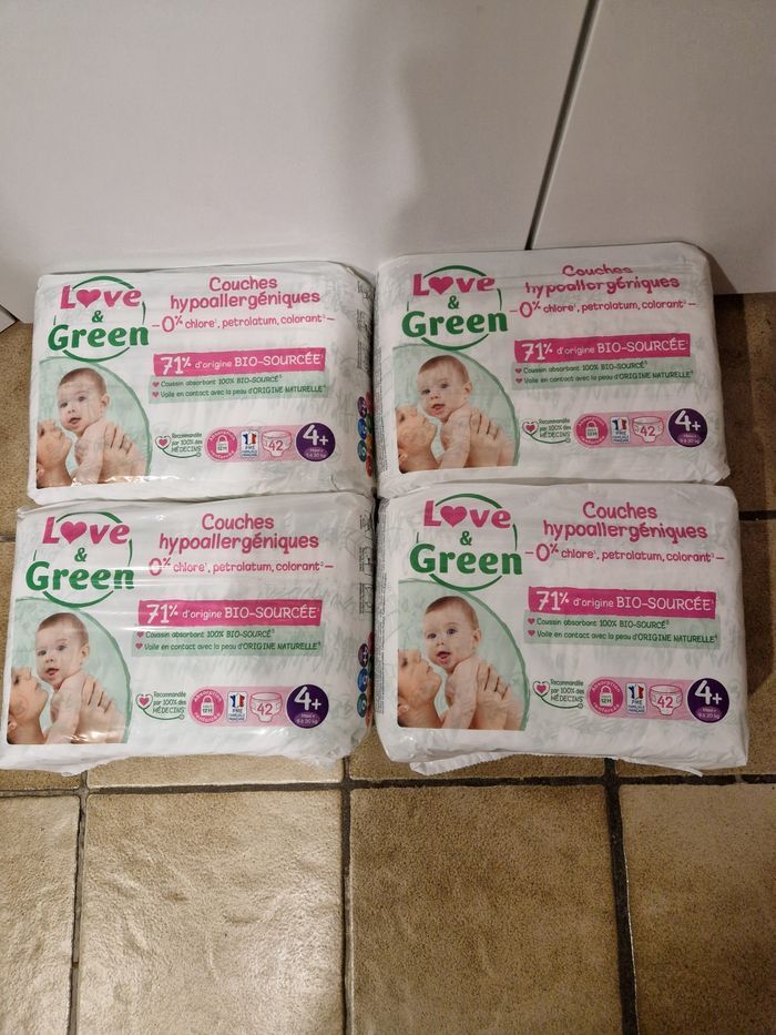 168 couches Love and Green taille 4+