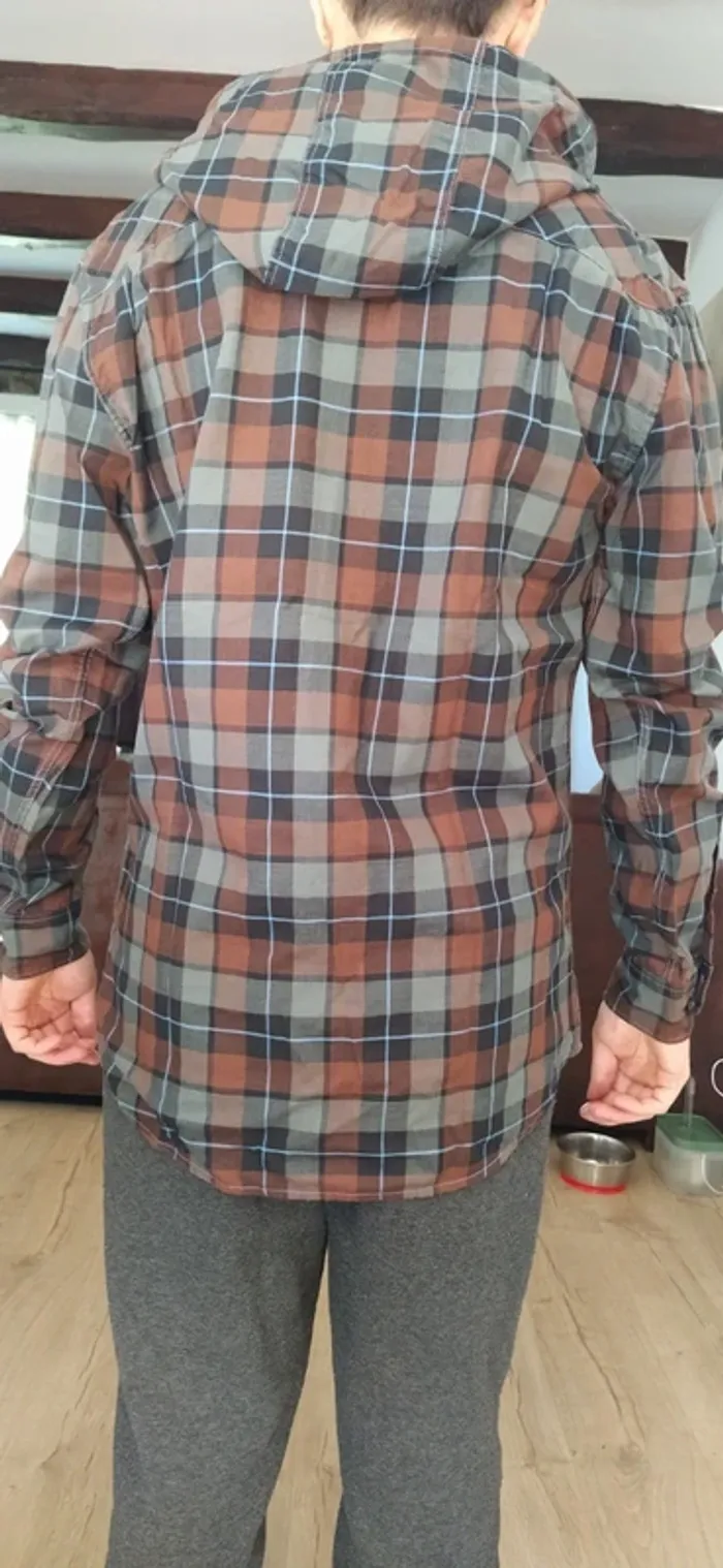 Chemise à carreaux avec capuche Armor lux - photo numéro 2
